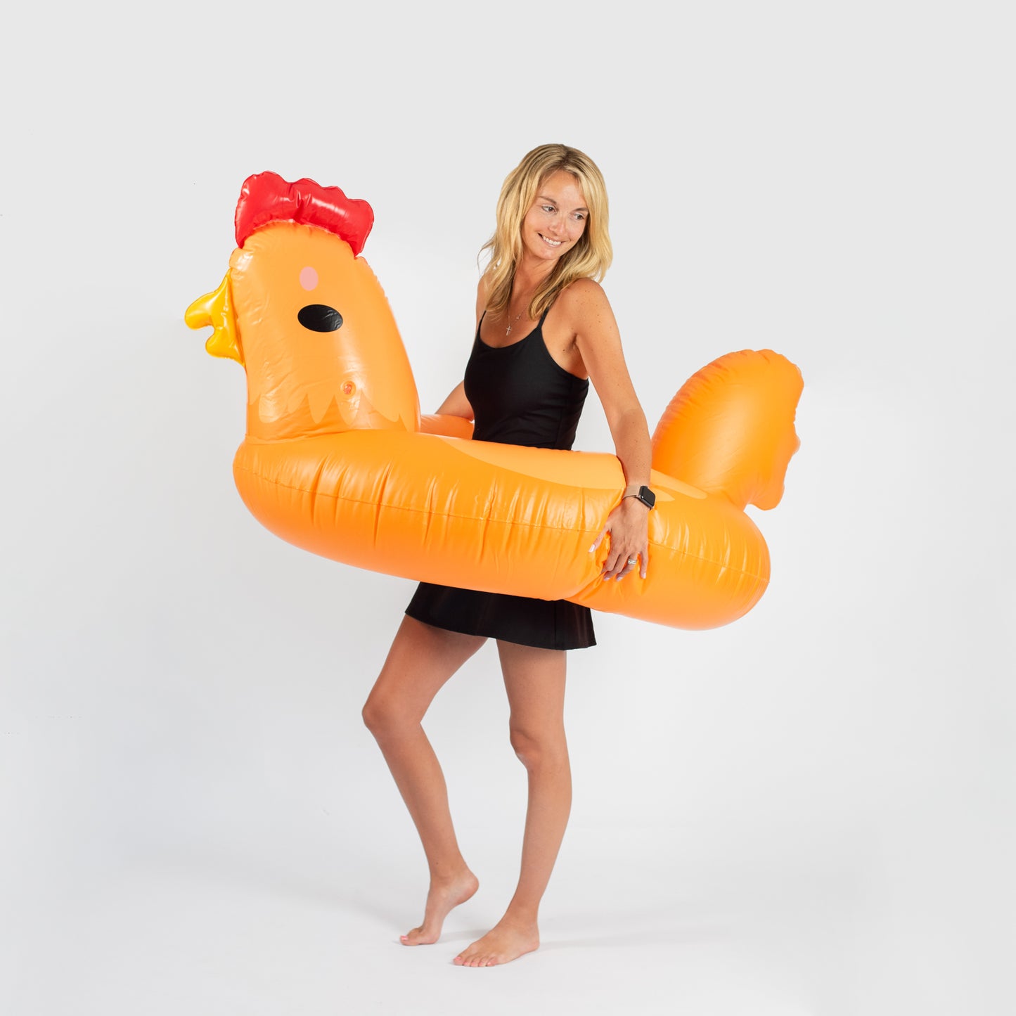 EXCLUSIVE‼️ Giant Inflatable Chicken Swim Ring Floatie