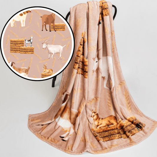 Goat Plush Blanket - American Farm Company