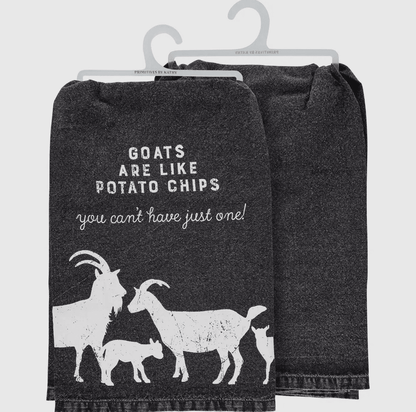 'Goats are like Potato Chips' Kitchen Towel - American Farm Company