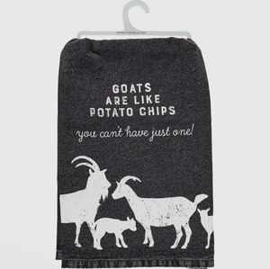 'Goats are like Potato Chips' Kitchen Towel