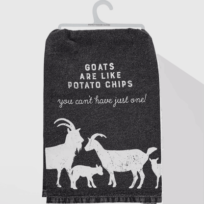 'Goats are like Potato Chips' Kitchen Towel - American Farm Company