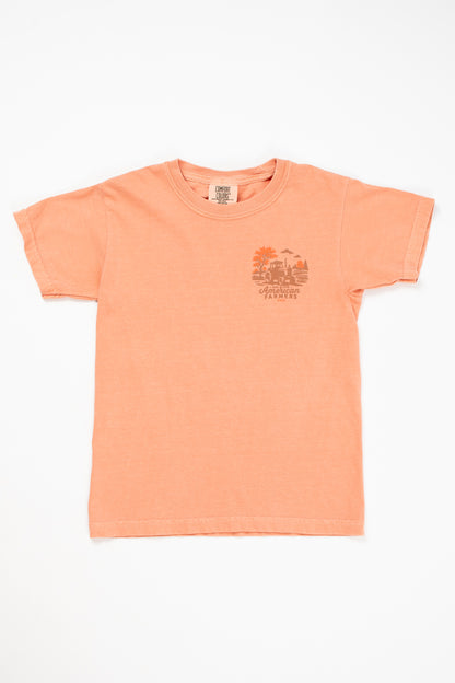 'God Bless American Farmers' Toddler/Youth T-Shirt - Terracotta