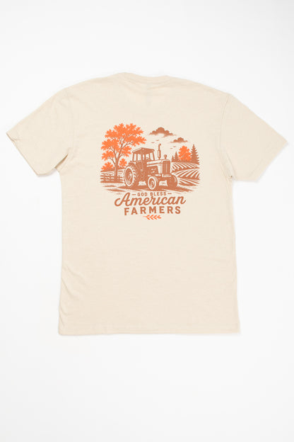 'God Bless American Farmers' Adult T-Shirt
