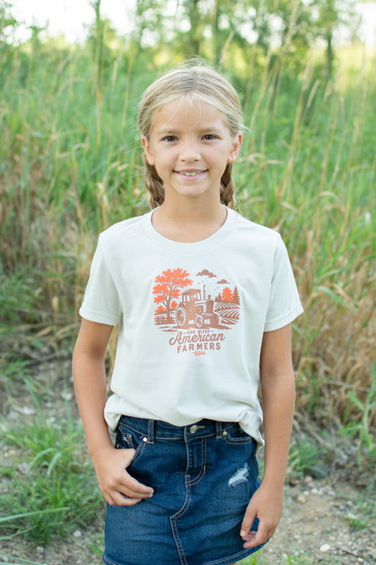 'God Bless American Farmers' Toddler/Youth T-Shirt