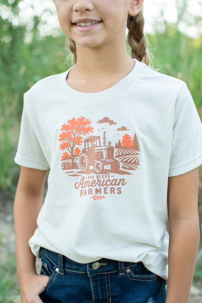 'God Bless American Farmers' Toddler/Youth T-Shirt