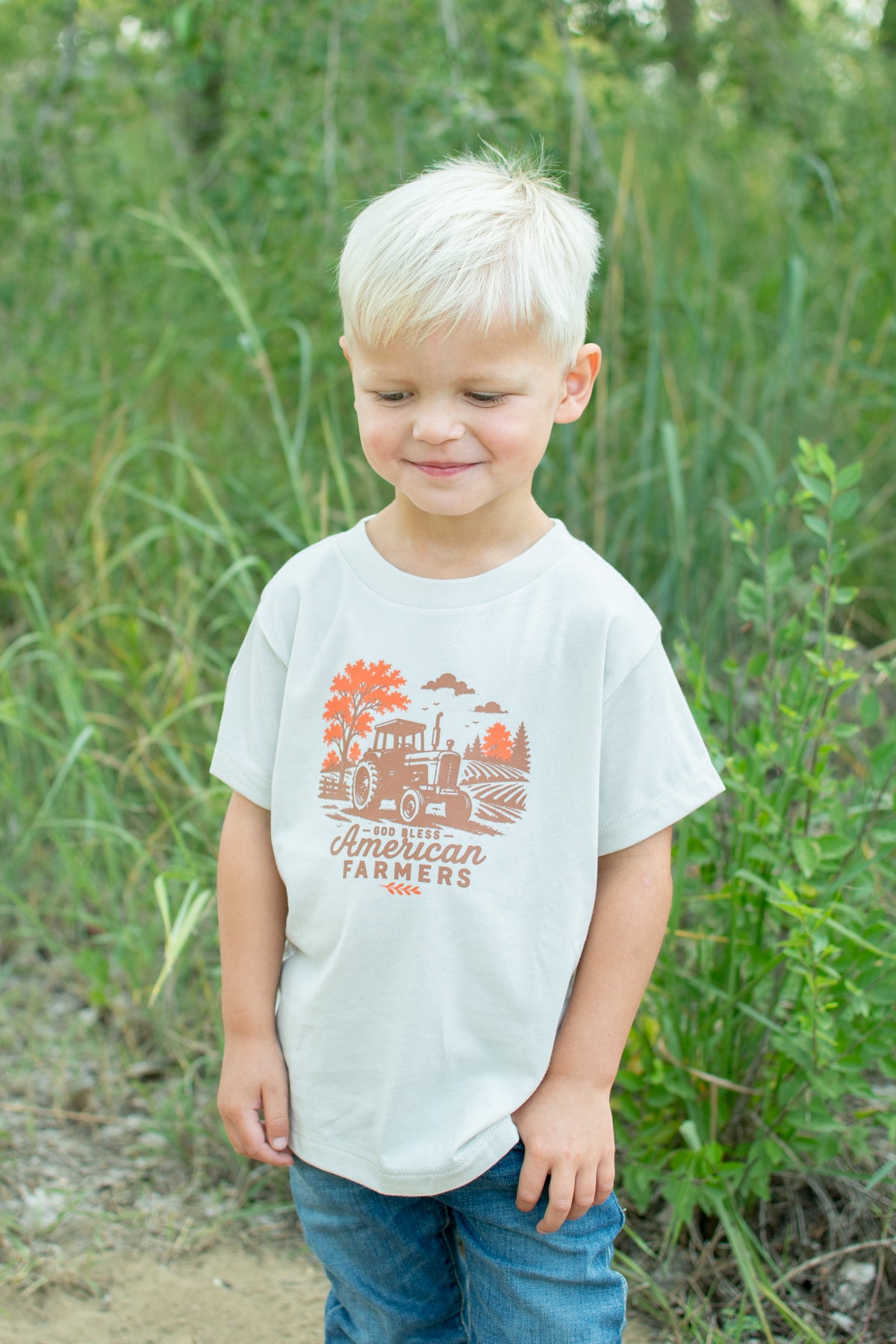 'God Bless American Farmers' Toddler/Youth T-Shirt
