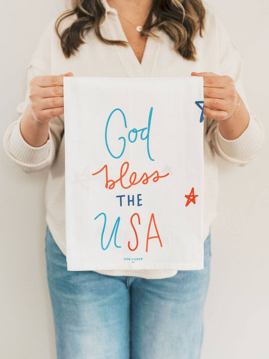 God Bless The USA Flour Sack Towel