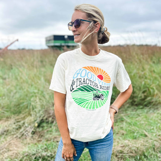 Good Vibes & Tractor Rides Tee