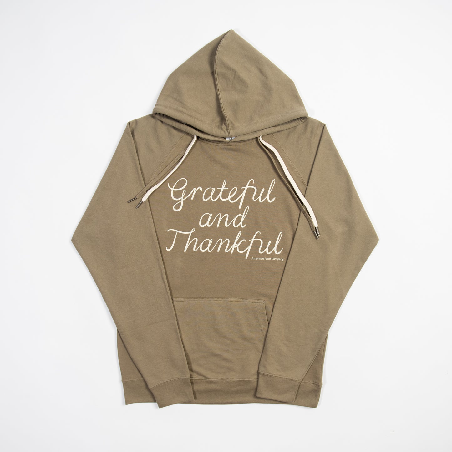 'Grateful and Thankful' Olive Hoodie