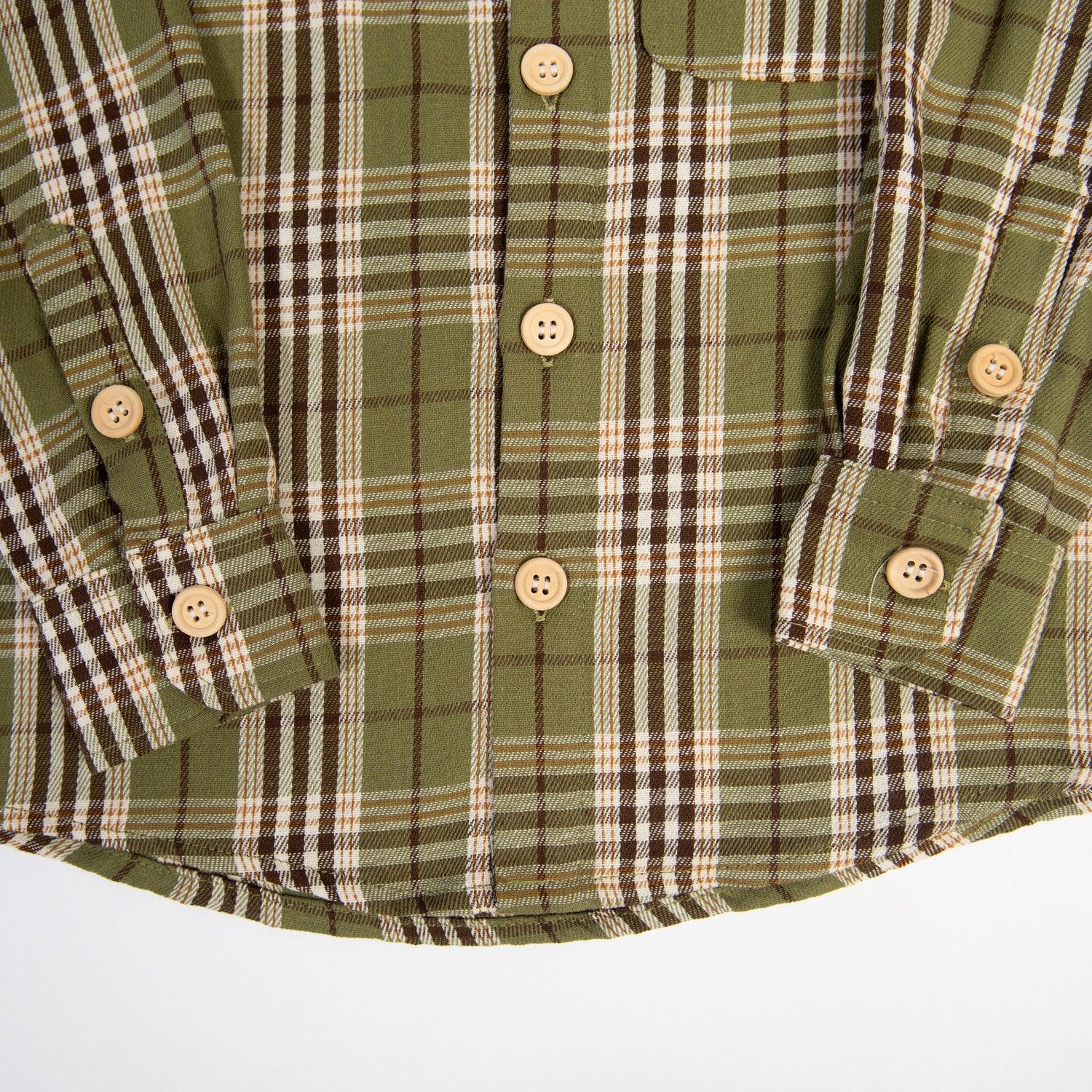 Green Plaid Hooded Flannel Shirt - Baby/Youth - American Farm Company