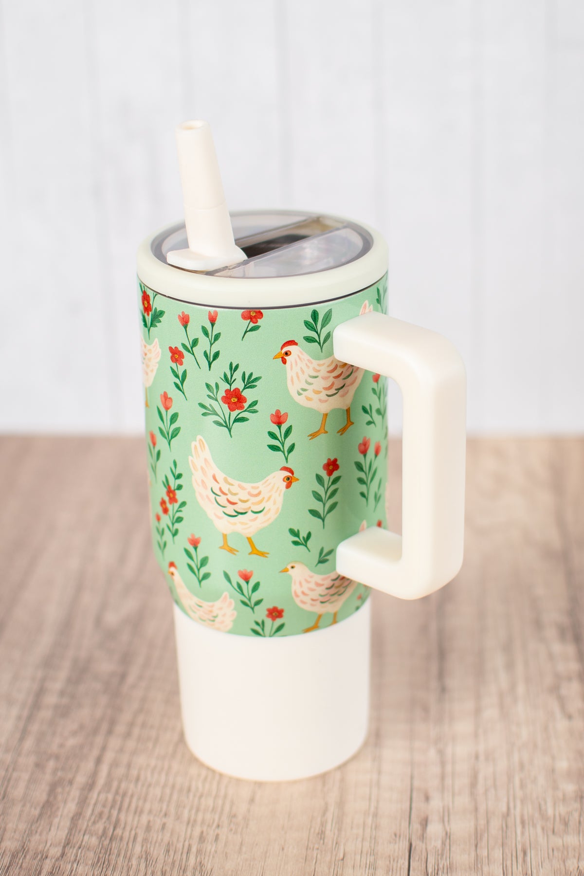 Green Chickens & Blooms 20oz Water Tank Tumbler