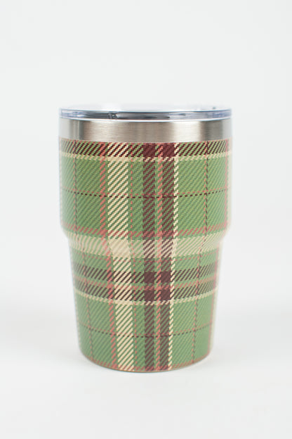 Green Plaid Pattern 12oz Little Tank Tumbler