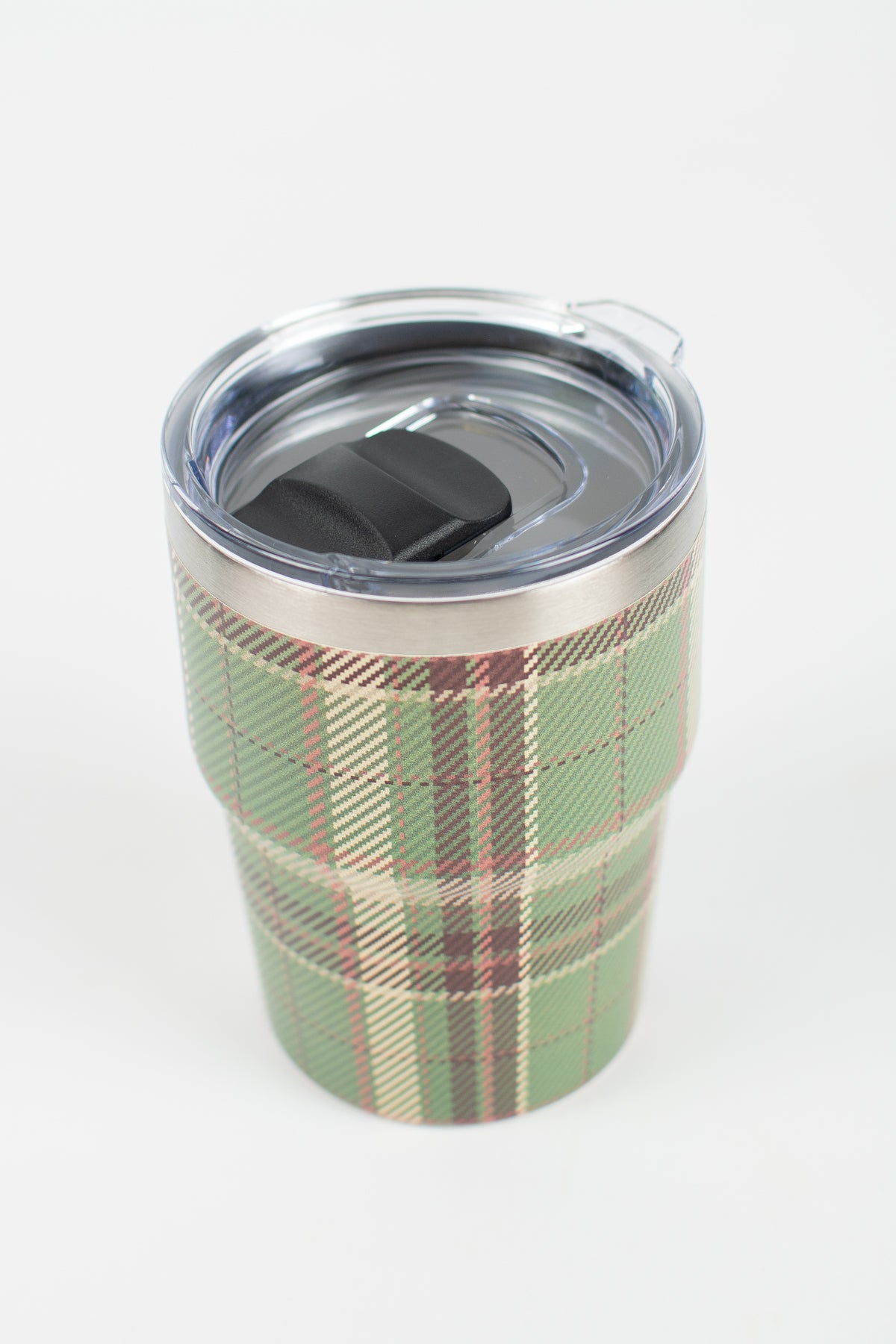 Green Plaid Pattern 12oz Little Tank Tumbler