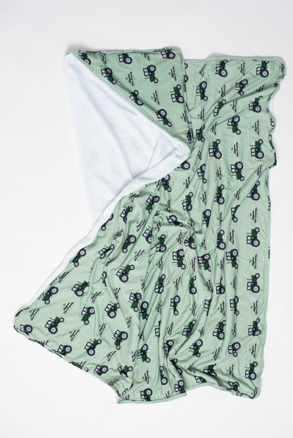 Green Tractor Baby/Toddler Hooded Towel