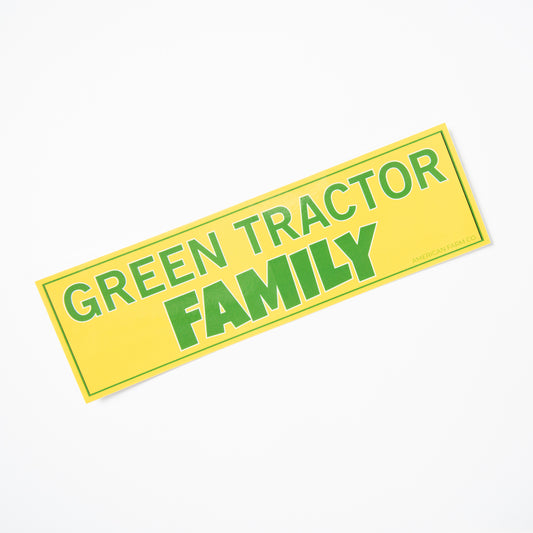 'Green Tractor Family' Bumper Sticker
