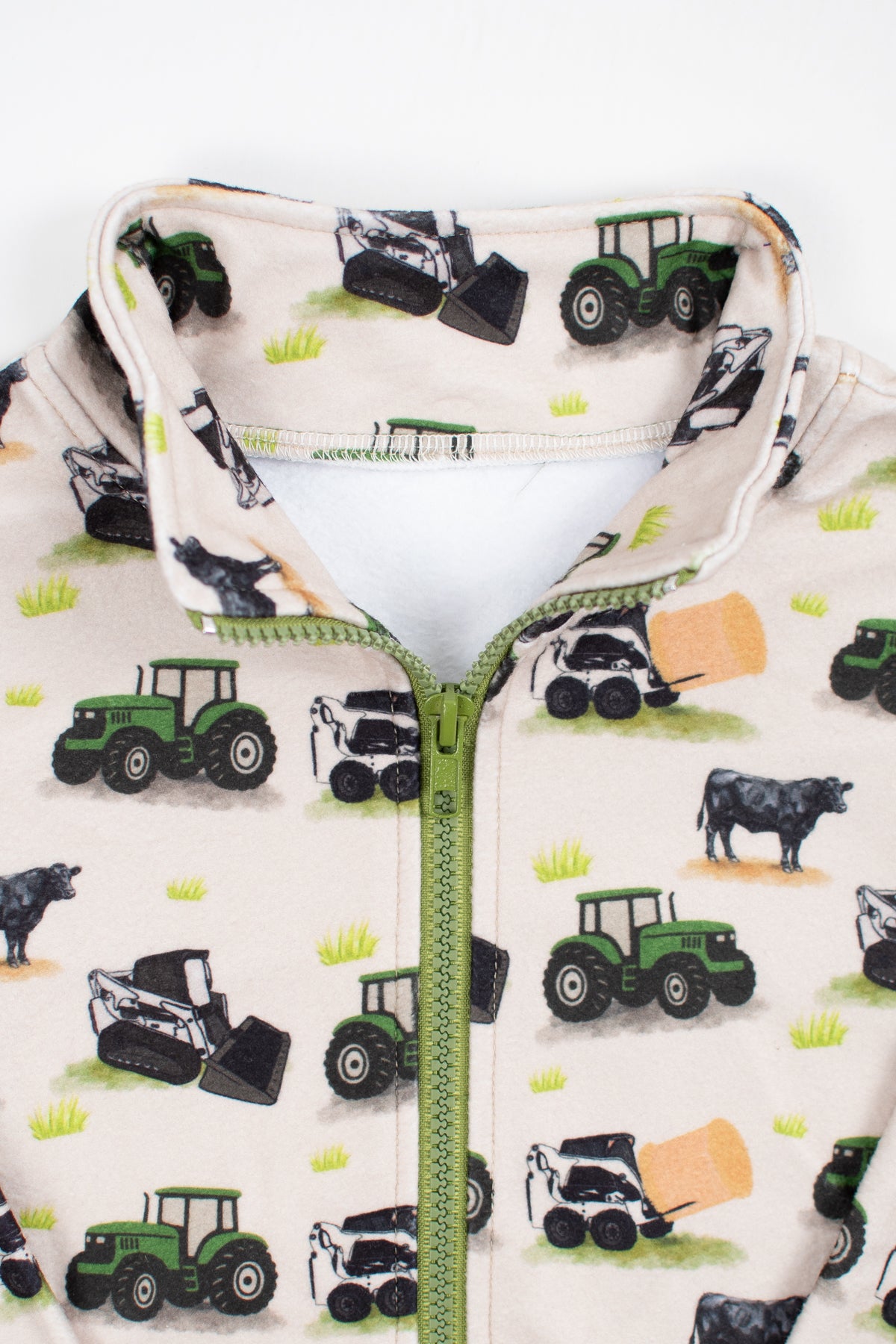 Green Tractor Farm Toddler/Youth Zip-Up Jacket