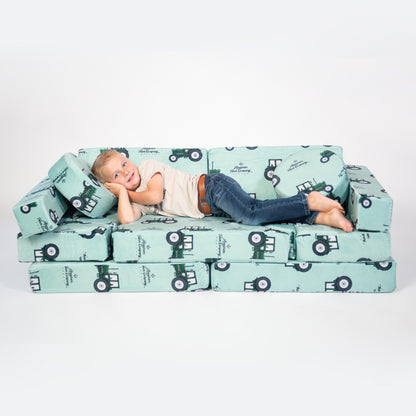Green Tractor Kids 14pc Foam Couch *PREORDER*