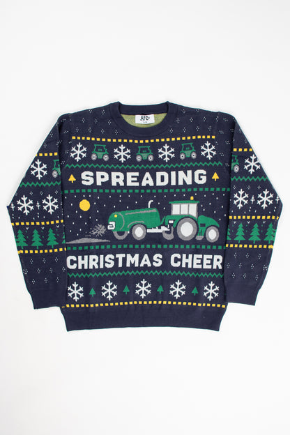 Green Tractor 'Spreading Christmas Cheer' Knit Sweater