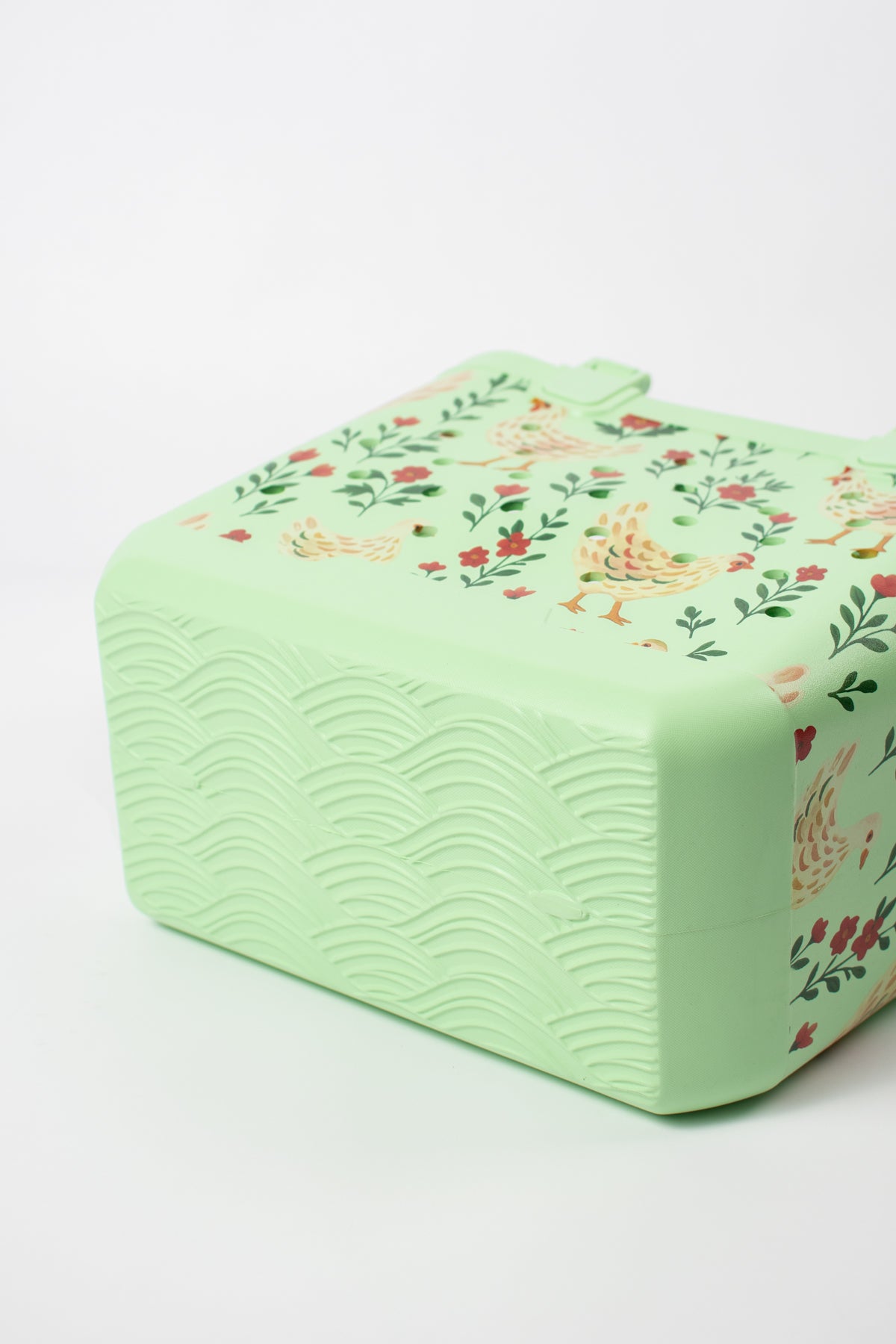 *PREORDER* Green Chickens & Blooms Rubber Tote Bag - Large