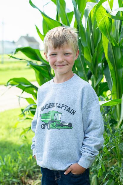 Green Combine Captain Youth Crewneck