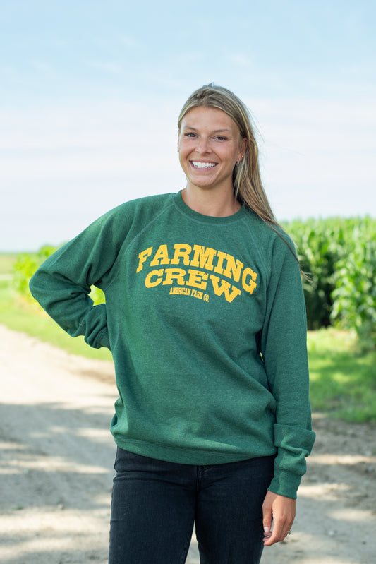 Green 'Farming Crew' Crewneck