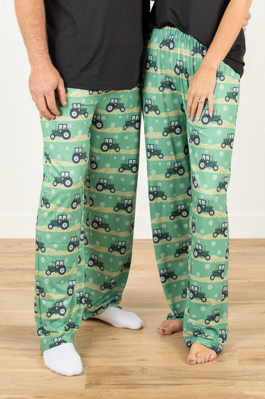 Green Tractor Christmas Adult Pajama Pants *PREORDER*