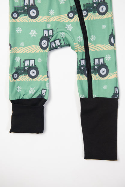 Green Tractor Christmas Baby Zippy *PREORDER*