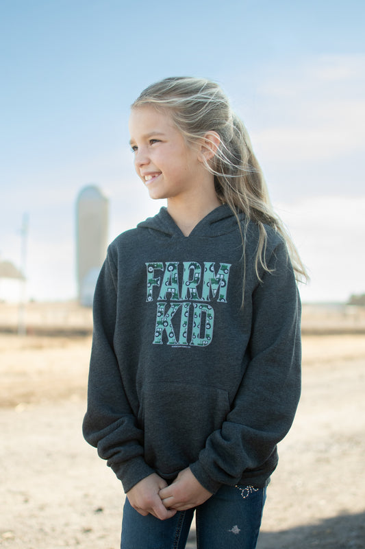 Green Tractor 'Farm Kid' Toddler/Youth Hoodie