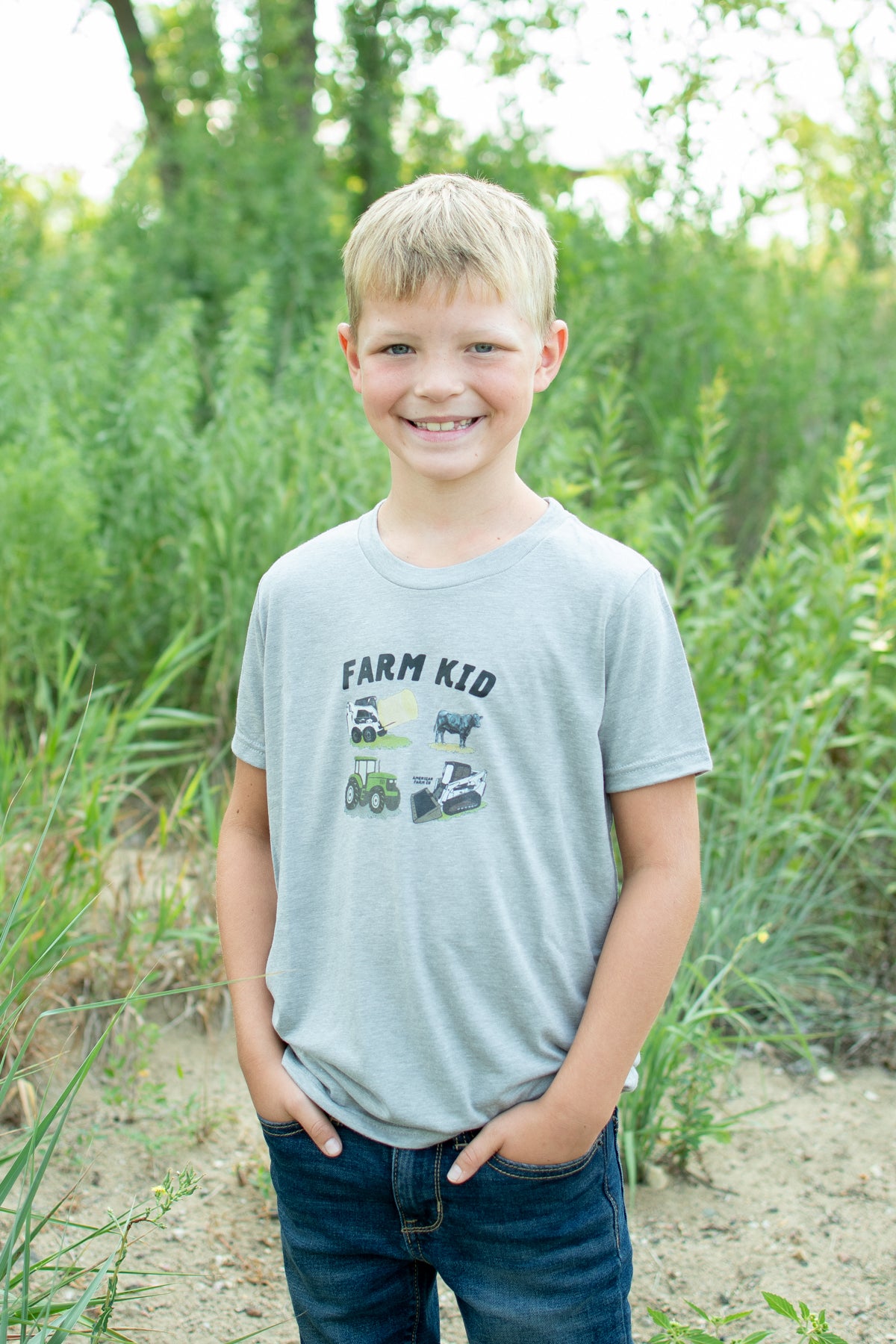 Green Tractor 'Farm Kid' Toddler/Youth T-Shirt