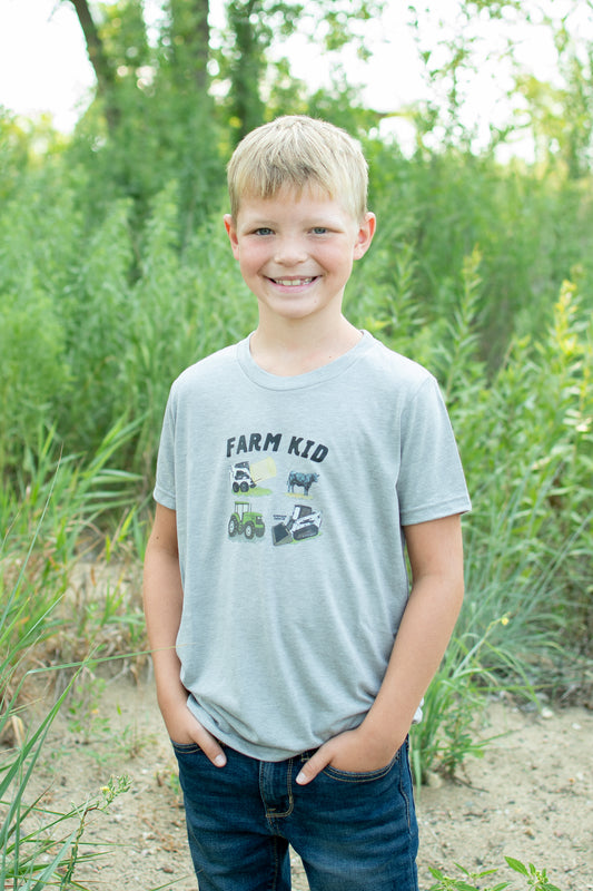 Green Tractor 'Farm Kid' Toddler/Youth T-Shirt