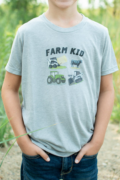 Green Tractor 'Farm Kid' Toddler/Youth T-Shirt