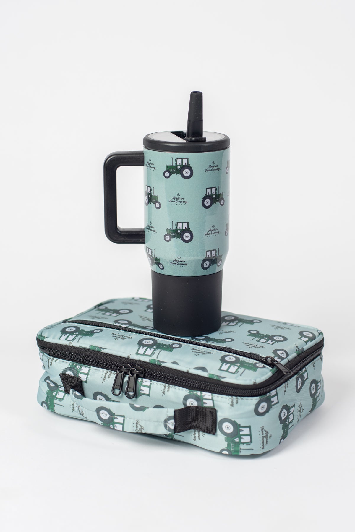 Green Tractor Lunch Bag