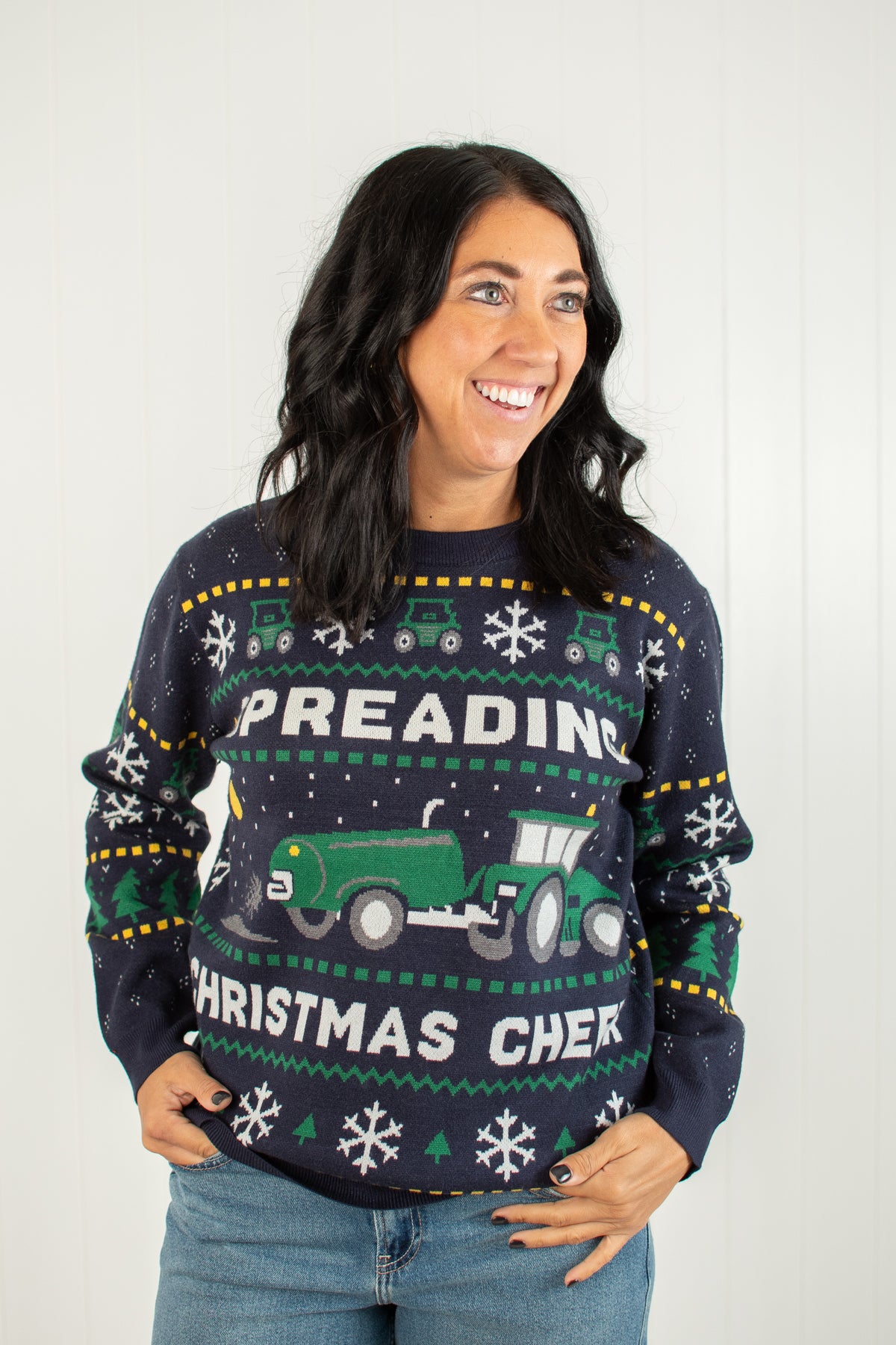 Green Tractor 'Spreading Christmas Cheer' Knit Sweater
