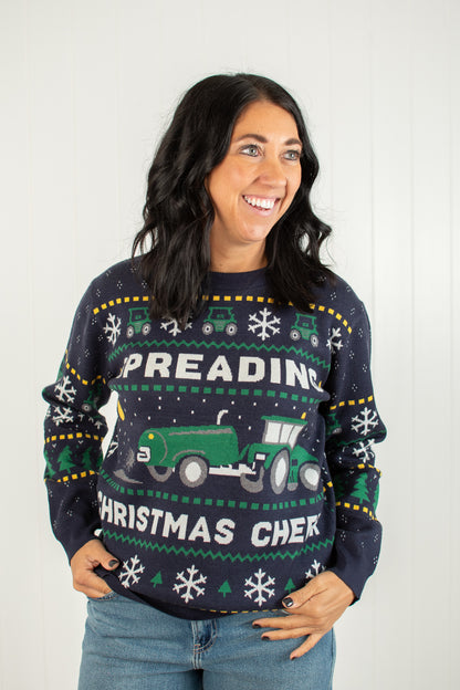 Green Tractor 'Spreading Christmas Cheer' Knit Sweater