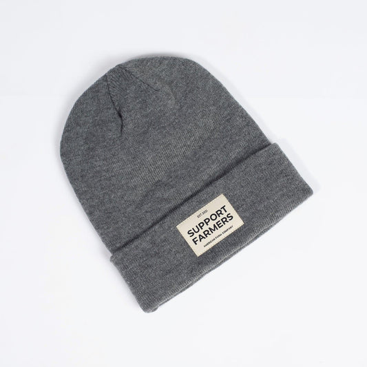 Grey ‘Support Farmers’ Beanie - American Farm Company