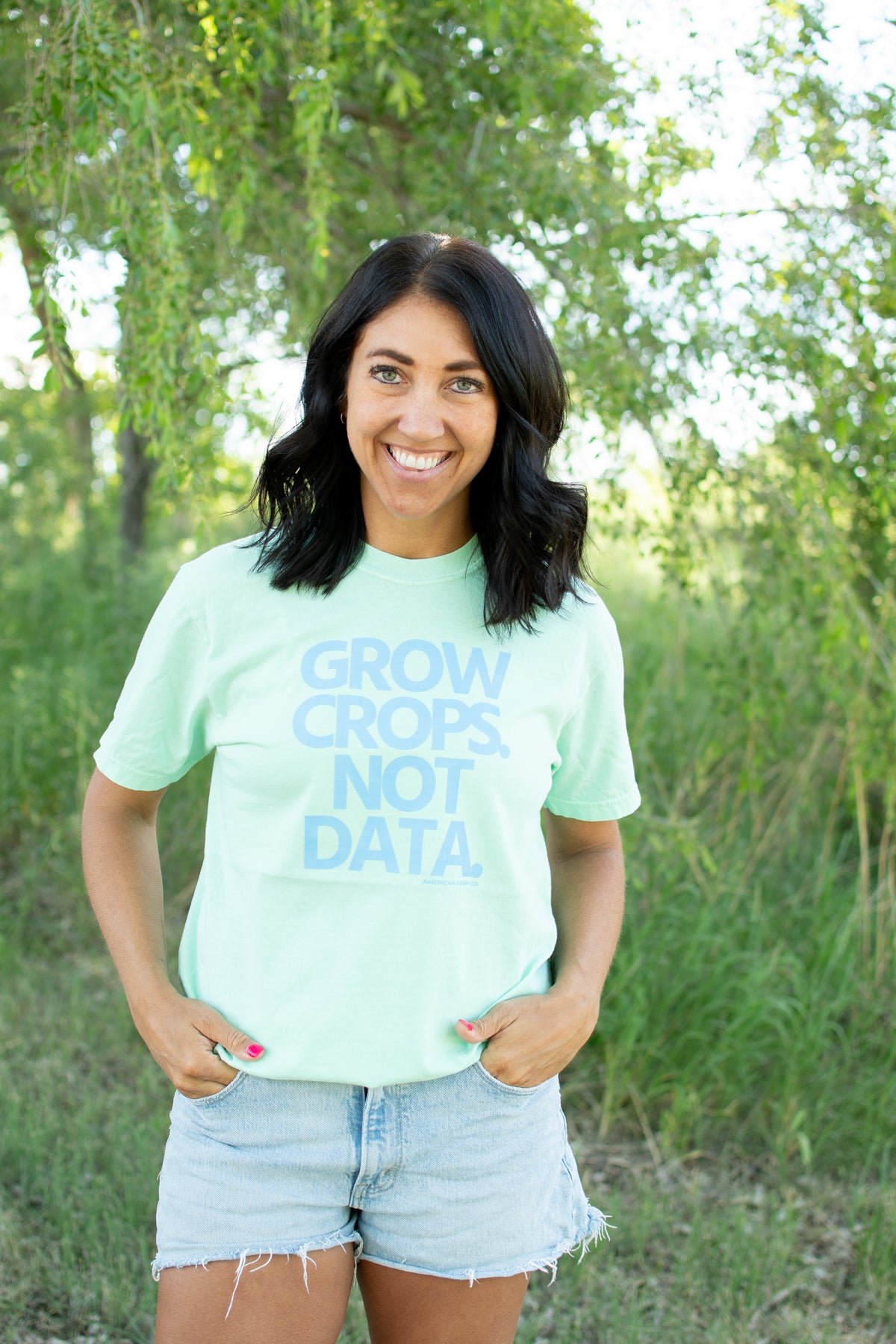 'Grow Crops. Not Data.' Tee