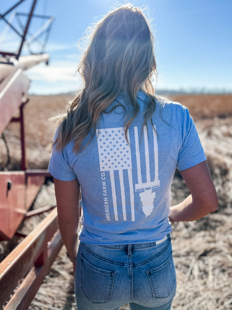 'Harvest Flag’ Essentials Tee - Blue