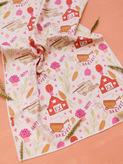 Happy Harvest Waffle Towel