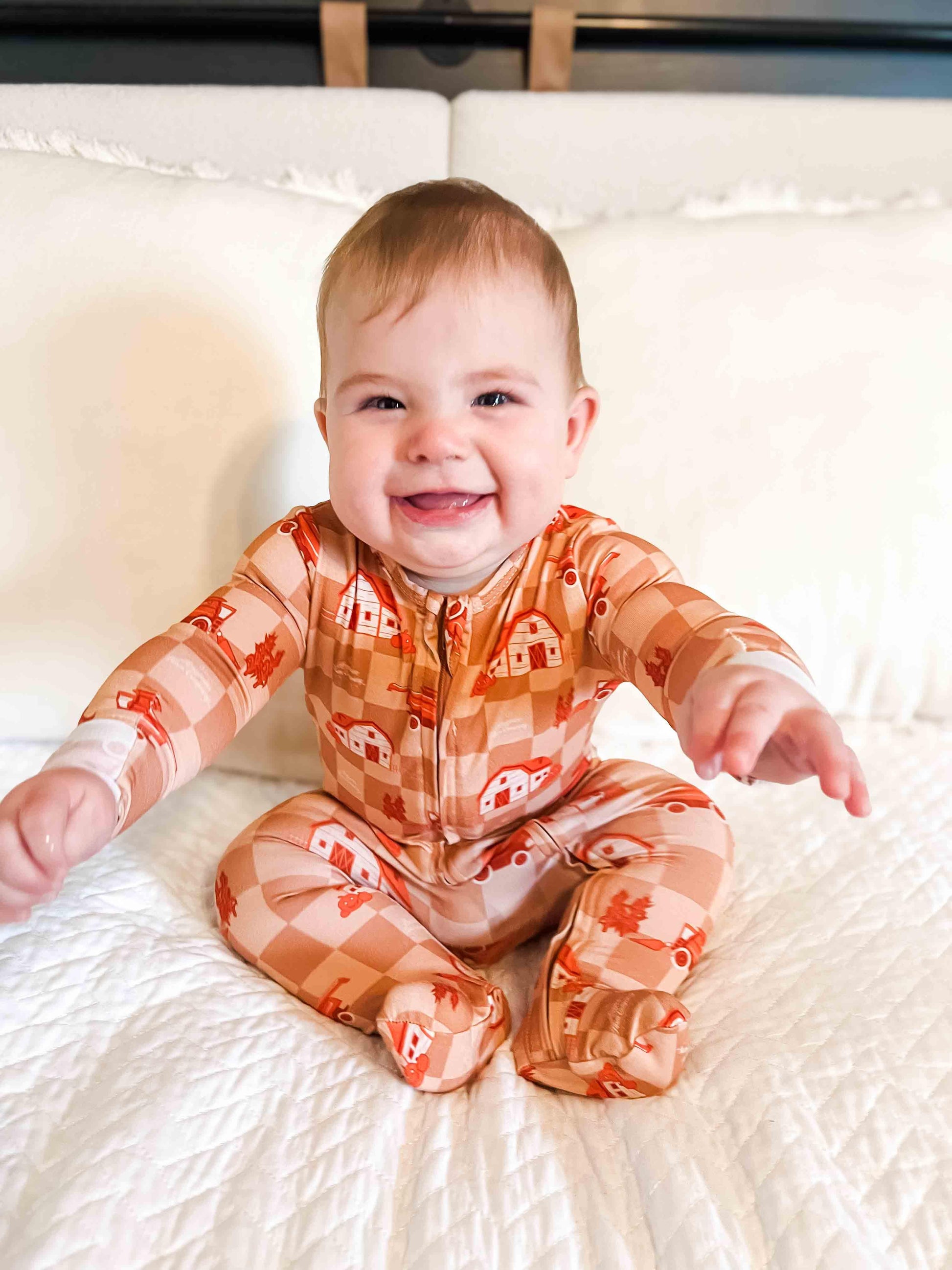 Harvest Combine Baby Bamboo Pajamas - American Farm Company