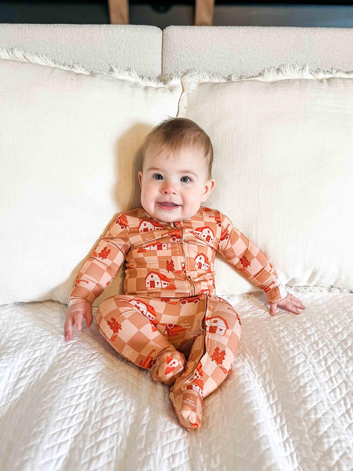 Harvest Combine Baby Bamboo Pajamas - American Farm Company