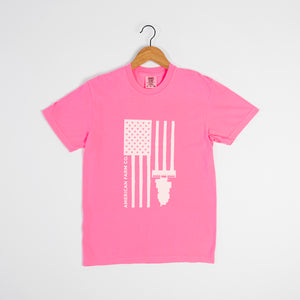 Harvest Flag Pink Tee - American Farm Company