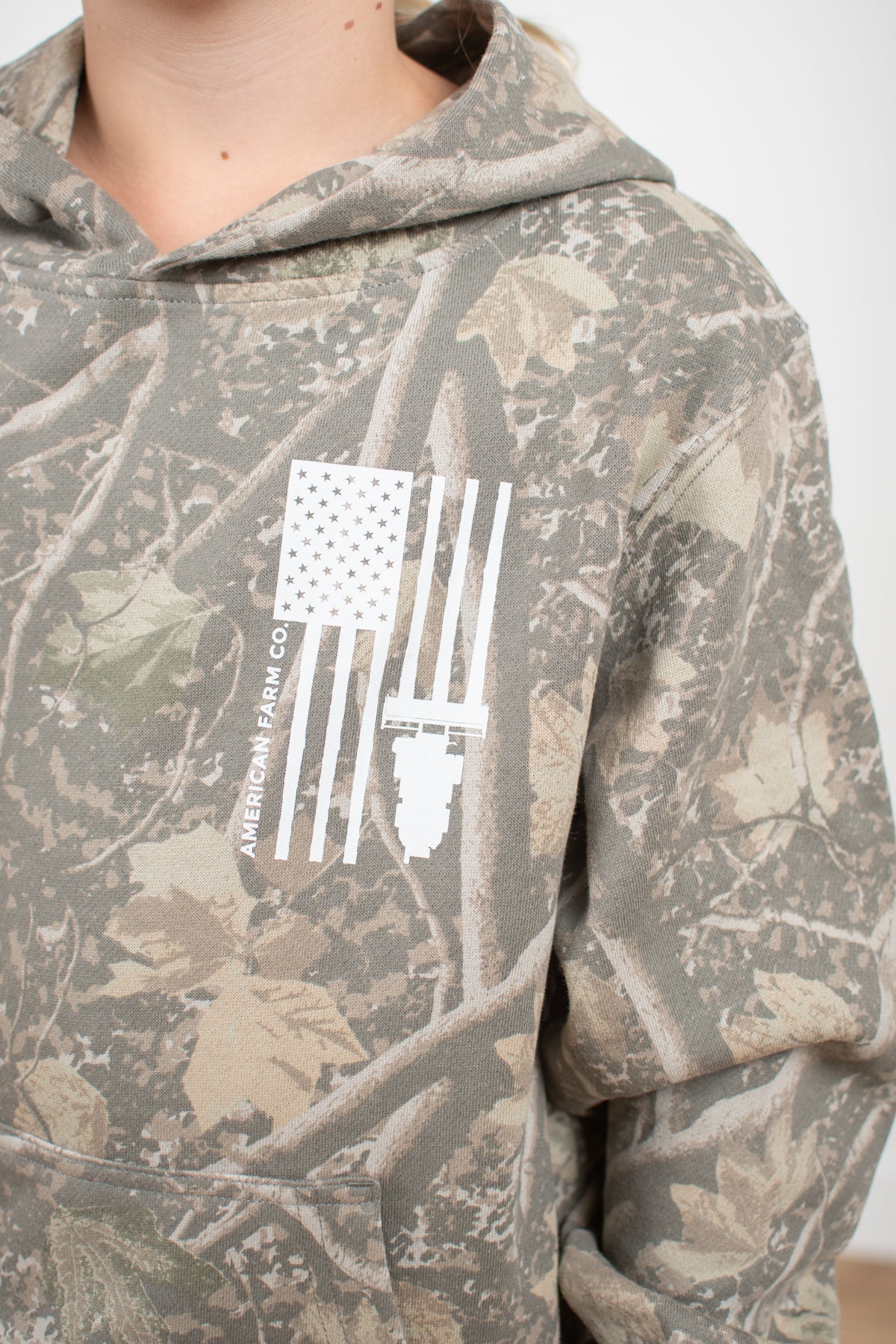 Harvest Flag Camo Youth Hoodie