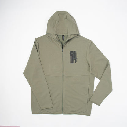 Harvest Flag Performance Full-Zip Hoodie - Pine