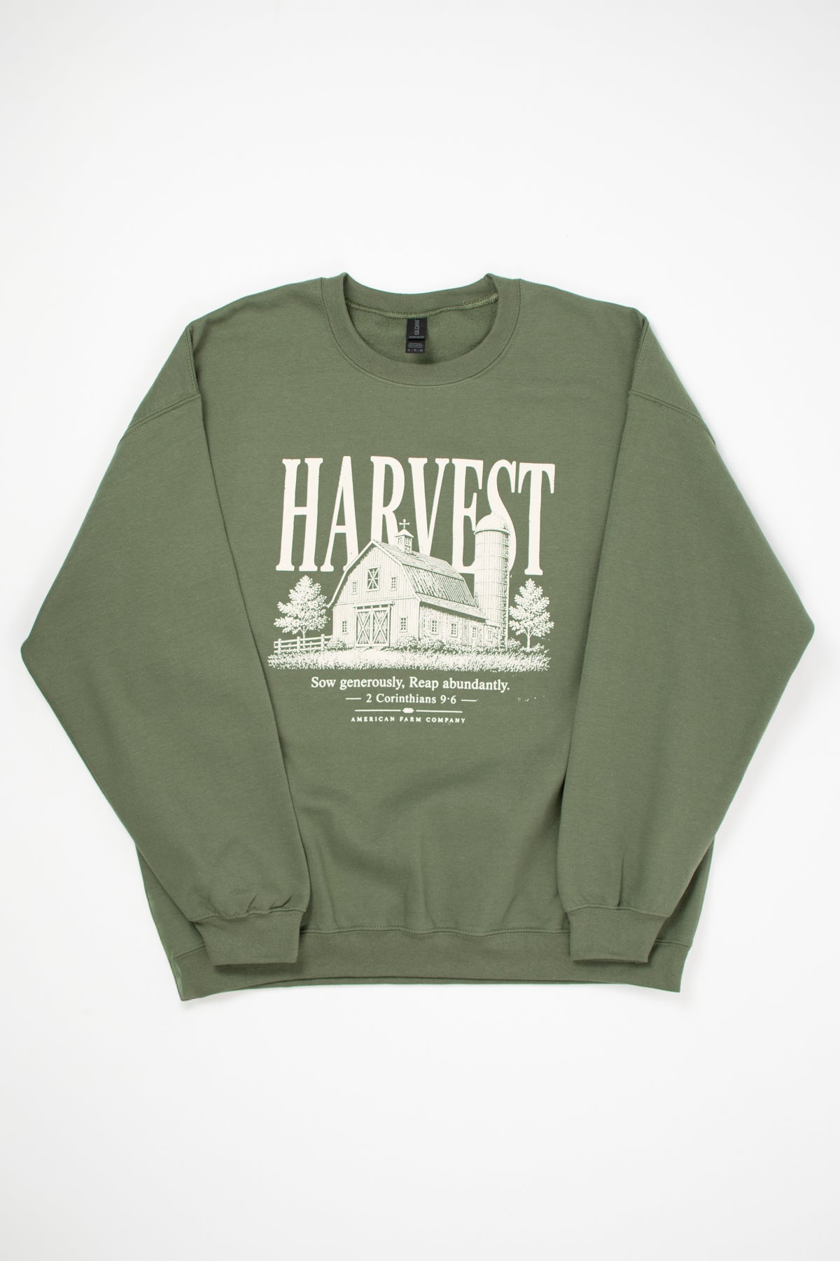 'Harvest' 2 Corinthians 9:6 Adult Crewneck