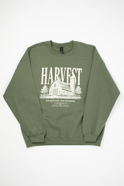'Harvest' 2 Corinthians 9:6 Adult Crewneck