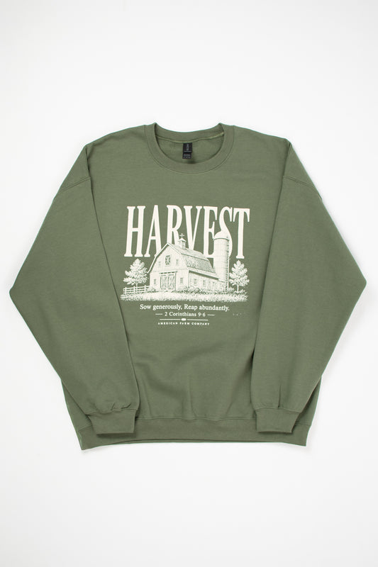 'Harvest' 2 Corinthians 9:6 Adult Crewneck