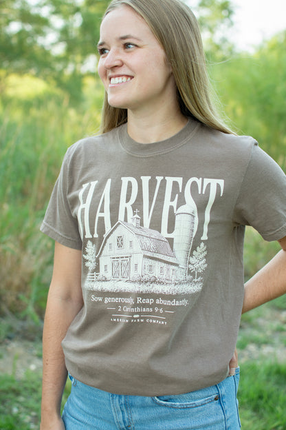 'Harvest' 2 Corinthians 9:6 Adult T-Shirt