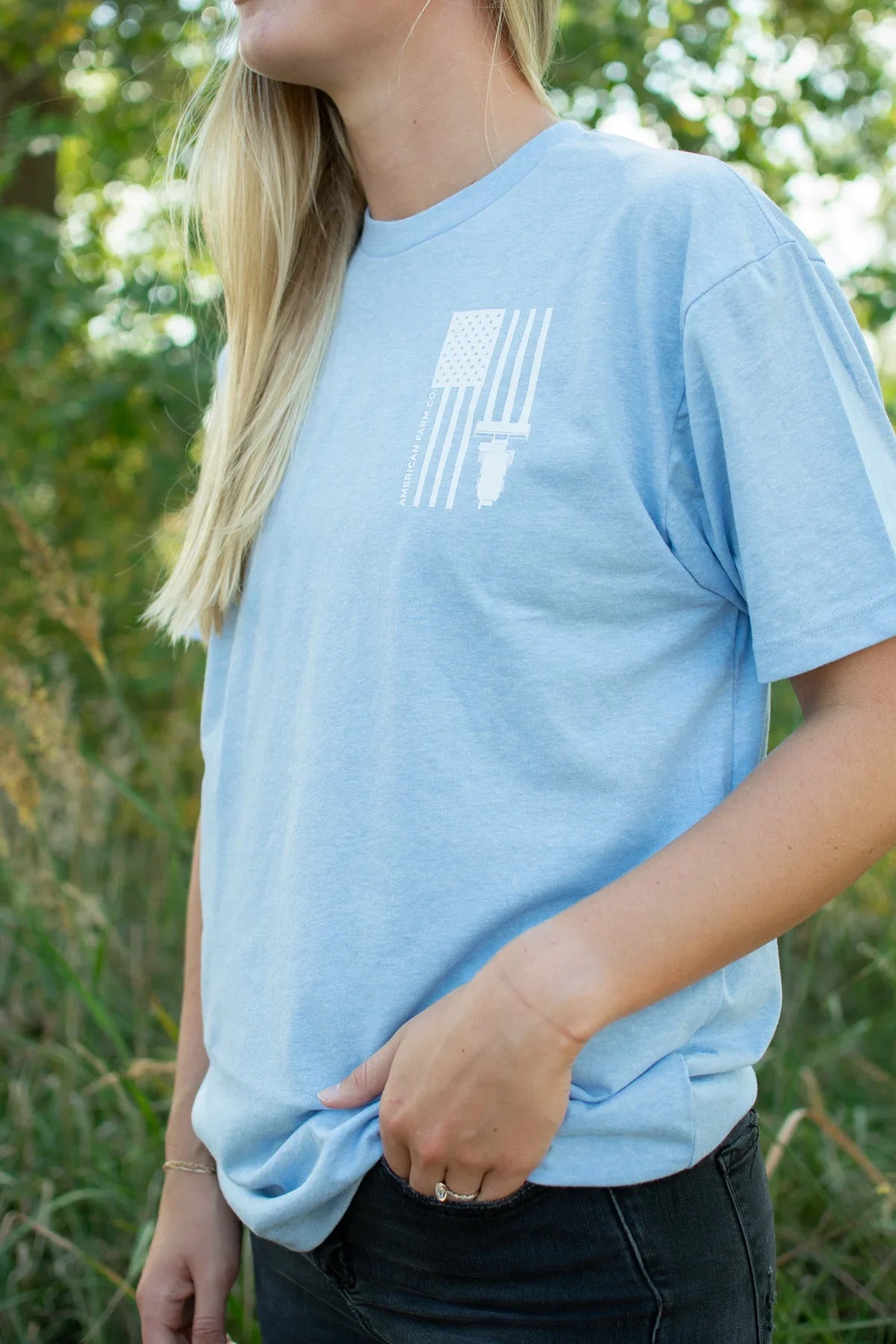 Harvest Flag Essentials Blue Tee