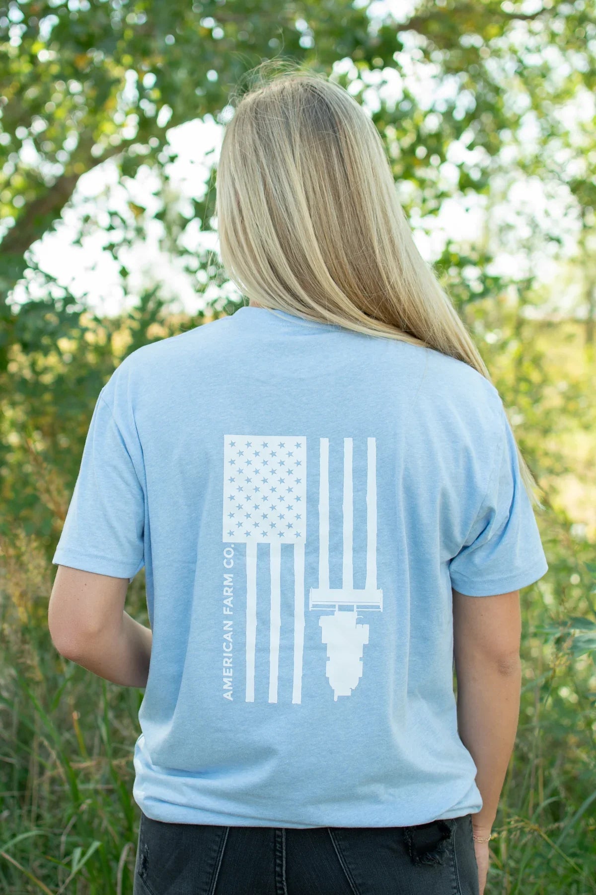 Harvest Flag Essentials Blue Tee