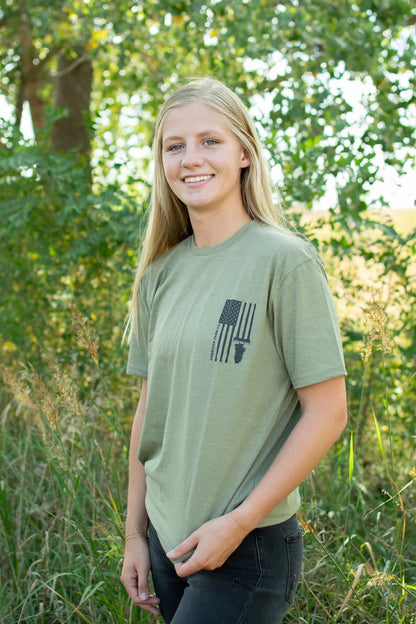 Harvest Flag Essentials Green Tee